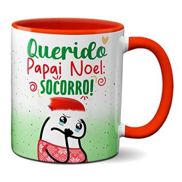 Imagem de Caneca de Natal Engraçada Flork Papai Noel Socorro (Vermelha)