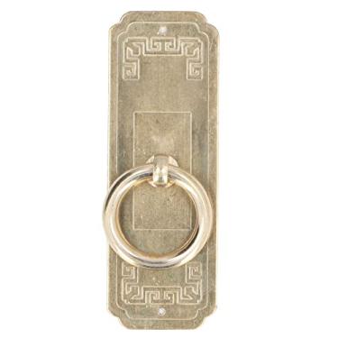 Imagem de Puxador de gaveta, padrão antigo, cobre puro, porta de armário, portas de armário, janela, puxador retrô (10 cm de comprimento, fixação de parafuso de latão)