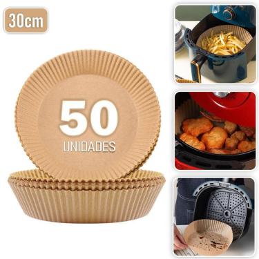 Imagem de 50 Forma Air Fryer Forro Papel Antiaderente Descartável 30Cm