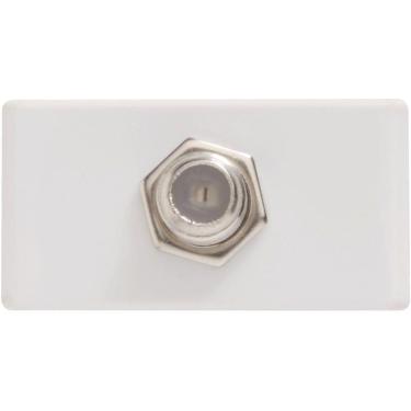Imagem de Módulo para Tomada TV SAT Coaxial Direta Tramontina Branco Tramontina