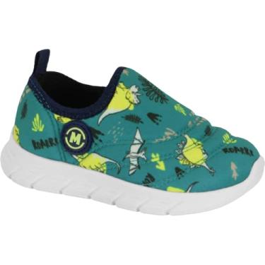 Imagem de Tenis Molekinho Lycra Dinossauros 2147113 Multi Turquesa Tamanho:20;Cor:Verde