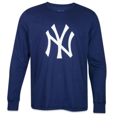 Imagem de Camiseta New Era Manga Longa Mlb New York Yankees Core Marinho