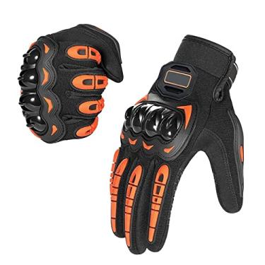 Imagem de Generic 2 Peças de Motocicleta/tela Sensível Ao Toque de Ciclismo/de Equitação de Corrida para Dirigir Ciclismo Bicicleta Quadriciclo Q, Laranja XXL