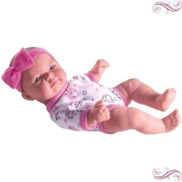 Imagem de Boneca Bebê Reborn Mini Cheirinho Amor Petit Dormindo 23 Cm - Milk