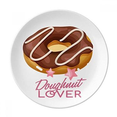 Imagem de Prato de sobremesa de chocolate com rosquinha ocidental de porcelana decorativa Salver louças de jantar