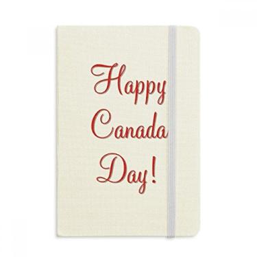 Imagem de Caderno de desenho de folhas de bordo do Happy Canada Day oficial de tecido capa dura diário clássico