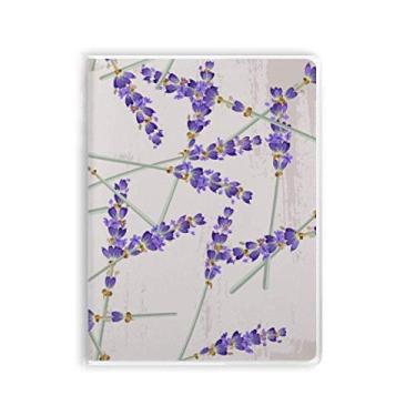 Imagem de Caderno de decoração para pintura de plantas com flores lavanda, capa macia para diário