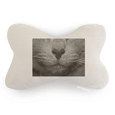 Imagem de DIYthinker Almofada de apoio de cabeça para decoração de pescoço com foto de gato animal