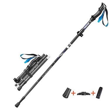 Imagem de N/H Bastões de caminhada ajustáveis e leves de alumínio com sistema de trava rápida – bastões de caminhada profissionais para homens e mulheres