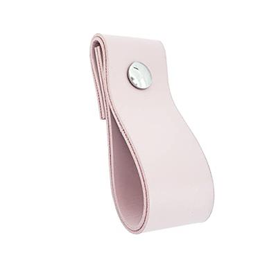 Imagem de Puxador Dobi Parafuso - Textura de Couro Rosa - Parafuso Cromado