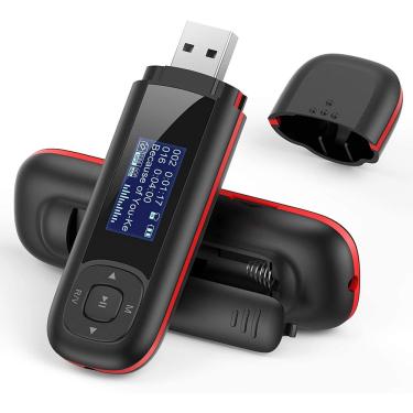 Imagem de Mp3 Player com Gravação, Rádio fm e Expansível até 128GB, 8GB, Suporte para Bateria aaa, Preto