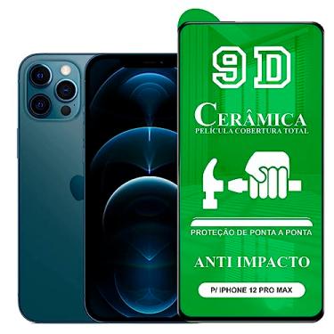 Imagem de Película para iPhone 12 Pro Max - 9D Cerâmica Protetora Resistente Anti Impacto Queda Choque Shock Flexível Nano Gel Compatível com 3D 5D 100D