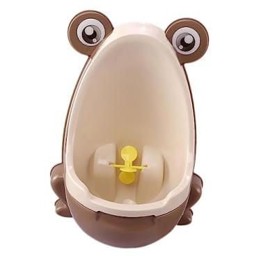 Imagem de Esquirla Treinador de banheiro masculino para pendurar em forma de mictório em forma de sapo para crianças, Café Leve