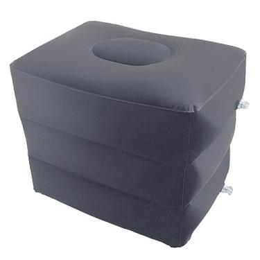 Imagem de Apoio Descanso Pés Inflável Viagem Escritório Carro Casa 3 Posições