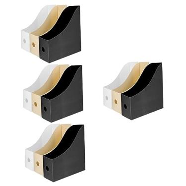 Imagem de ABOOFAN 12 Pçs Escaninhos Para Documentos E Suporte Para Casa Livros Brancos Para Livros De Escritório Estante De Armazenamento Suportes De Plástico Estante De Mesa Para Organizador De