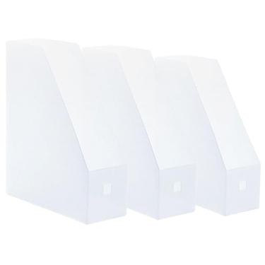 Imagem de Amosfun 6 Pçs Arquivos Organizadores De Revistas Prateleiras Estantes Suportes Revistas Escrivaninha Pastas Verticais Livros De Escritório Documento Plástico Pasta Escaninho