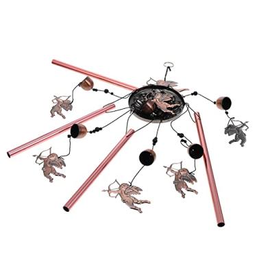 Imagem de Happyyami Sinos De Vento De Metal Sinos Música Doméstica Tubos Ao Ar Livre Retrô Jardim Vento Sino De Vento Vintage Pendurado Sino Bonito Figura Decorativa De Latão Pingente De