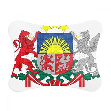Imagem de Latvia National Emblem Country Moldura de quebra-cabeça Decoração de imagem Enfeite de jogo de quebra-cabeça