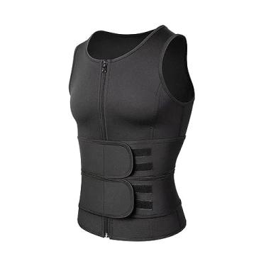 Imagem de Regata queima gordura Cinta Modeladora Térmica Compressão Abdominal Masculina (3XL)