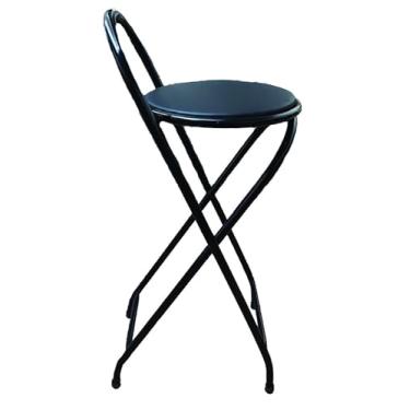 Imagem de Banqueta Alta Articulável e Dobravel com 70 cm de Altura (Assento Preto)