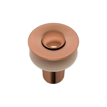 Imagem de Válvula Pia Lavatório Ralo Click Pequeno Rose Gold Brilhante 7/8 Metal
