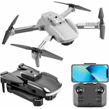 Imagem de CEKOCK câmera aérea de drone para evitar obstáculos de 360 ​​graus, quadricóptero infravermelho para evitar obstáculos com câmera dupla de alta definição 4K (Color : 2, Size : Dubbelt batteri)