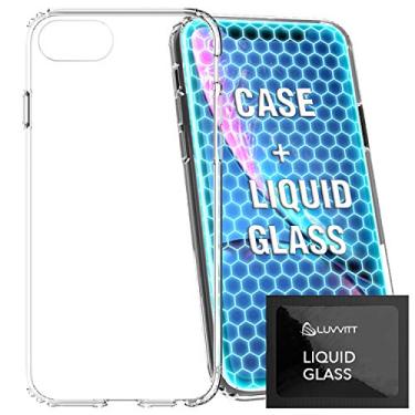 Imagem de Capa para iPhone SE Luvvitt Clear View Hybrid Case + protetor de tela de vidro líquido para Apple iPhone SE 2020