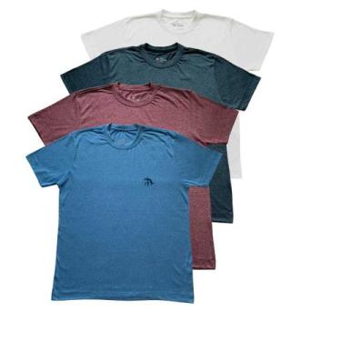 Imagem de Kit 4 Camiseta Masculina Blusa 100% Algodão Confortável - Jwa Clothing