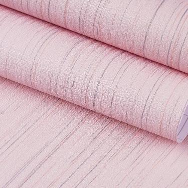 Imagem de FunStick Papel de Parede de Grama Rosa Claro, 40 cm x 2 m, Autoadesivo, Removível, Sem Bolhas, Reposicionável