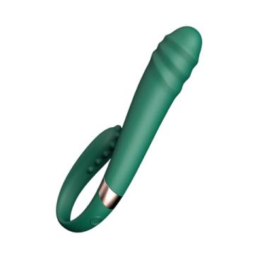 Imagem de Holicxxx Cabeça Dupla Vibratória Brinquedos Sexuais - Clitoral G Spot Vibratório Casal Brinquedo Adulto 10 Vibrações Estimulador Prazer Brinquedos Eróticos para Mulheres Homens (Green)