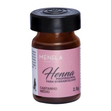 Imagem de Kit Henna para Sobrancelhas Menela Castanho Médio 2,5g