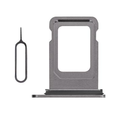 Imagem de Risidamoy Adaptador de suporte de cartão SIM preto para iPhone Xs Max, versão única SIM XSMAX, substituição com anel de borracha à prova d'água ejetor SIM para A1921 A2101 A2102 A2103 A2104