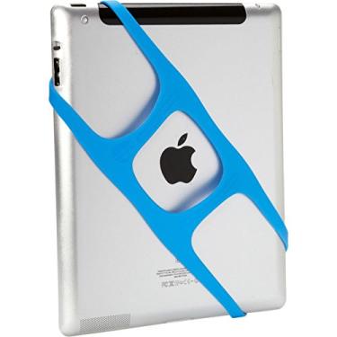 Imagem de Padlette Alça para tablet, suporte e aderência para iPad Kindle Fire HD Surface Galaxy Tab e compatível com qualquer tablet com tela de 8 a 11 polegadas (tamanho médio D3 azul)