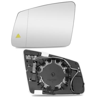 Imagem de Vidro espelhado aquecido do lado esquerdo do motorista apto para Mercedes Benz A B C W204 E W212 S W221 GLA GLK 2013-2018 Substituir A2128102121, lente de vidro retrovisor LH com detecção de ponto