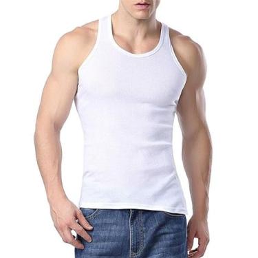 Imagem de Diamond Star Camisetas masculinas (pacote com 6) - Mistura de algodão macio, gola redonda sem etiqueta - Ajuste confortável, Pacote com 6, branco, G