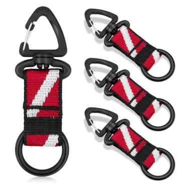 Imagem de OVOVFANY Pacote com 4 suportes de polvo, protetor bucal de silicone para mergulho octo, retentor regulador de 2º estágio com clipe de mola e faixa de bandeira de mergulho para mergulho subaquático