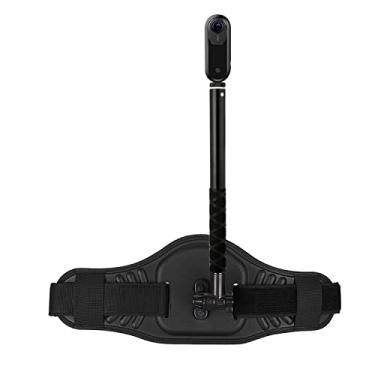Imagem de LICHIFIT Cinto para câmera + bastão de selfie de 1,2 m para GoPro, Insta360, câmeras Fusion - Preto