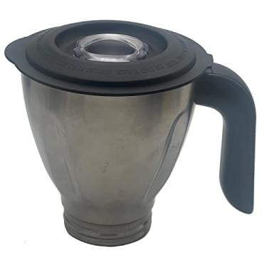 Imagem de Frasco liquidificador de aço inoxidável de 3 xícaras, lâmina de 4 pontas, fundo de frasco de liquidificador 4902 e kit de junta de 2 peças, compatível com todas as séries Oster Classic e Osterizer