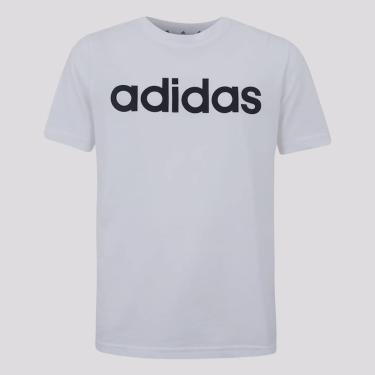 Imagem de Camiseta Adidas Logo Linear Juvenil Branca e Preta-Unissex