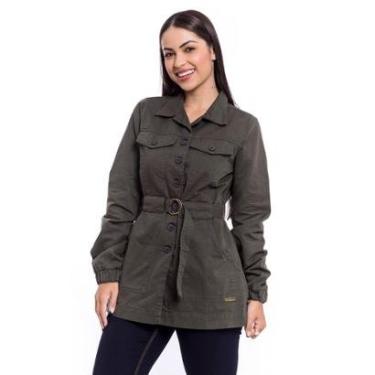 Imagem de Jaqueta Parka Sem Elastano Com Cinto-Feminino