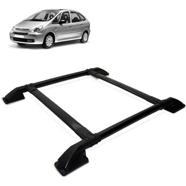 Imagem de Rack Teto Bagageiro Xsara Picasso 2000 a 2012 Tubolar Preto