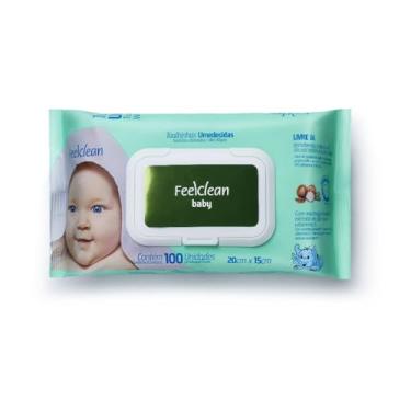 Imagem de Toalhas Umedecidas Baby 100 Unidades com Tampa Flip Top, FeelClean