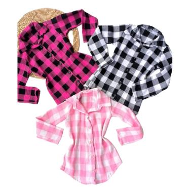 Imagem de Camisa xadrez flanela unissex- Festa junina