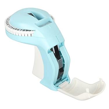 Imagem de Impressora de Etiquetas Em Relevo, Impressora de Etiquetas Manual Compacta Portátil de 47 Caracteres ABS PC para Escritório (Azul)