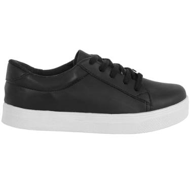 Imagem de Tênis Feminino Casual Flat Form Sapatenis Leve Confortável Via Angel 66.01 (Preto, BR, Adulto, Numérico, 34)