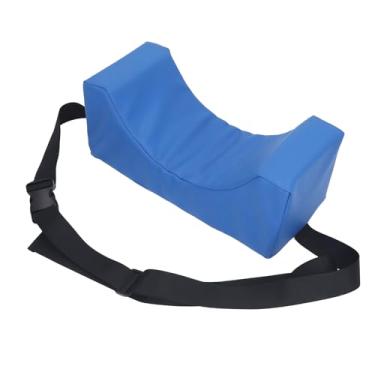 Imagem de Travesseiro Posicionador de Cabeça de Couro PU Azul, Travesseiro de Apoio de Pescoço Confortável e Respirável, Travesseiros Estabilizadores de Pescoço para Encosto de Cabeça de