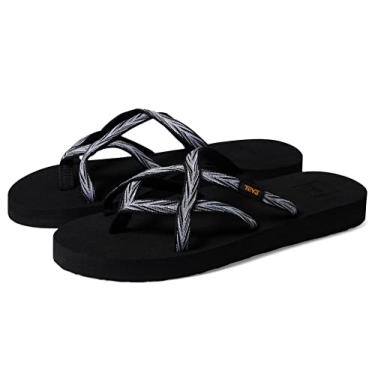 Imagem de Teva Chinelo feminino Olowahu, Palmeiras preto/branco, 36