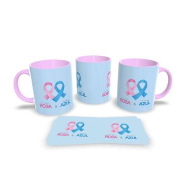 Imagem de Canecas Rosa de Porcelana Personalizadas Outubro Rosa