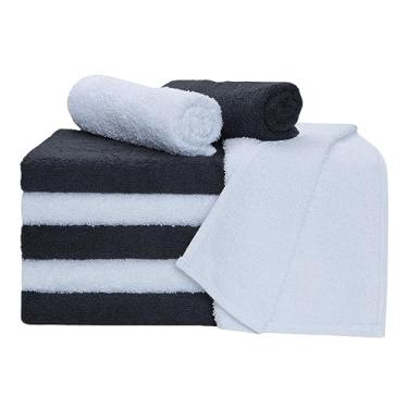 Imagem de Kit 10 Toalha de Rosto Para Barbearia e Salão de Beleza 100% Algodão 365g/m² Linha Profissional - Sortido