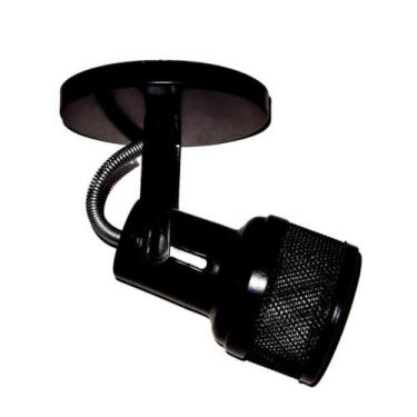 Imagem de Spot B1 Simples Telinha Para 1x E27 Led Bulbo Preto- Bivolt - Enerlux